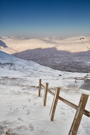 Paraglider over Glen Coe
