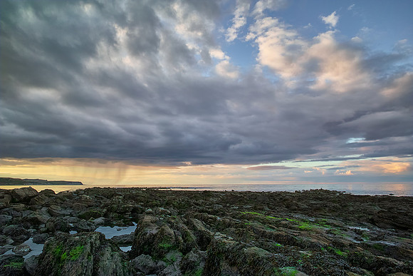 Rain Coming, Scalby Mills Rocks