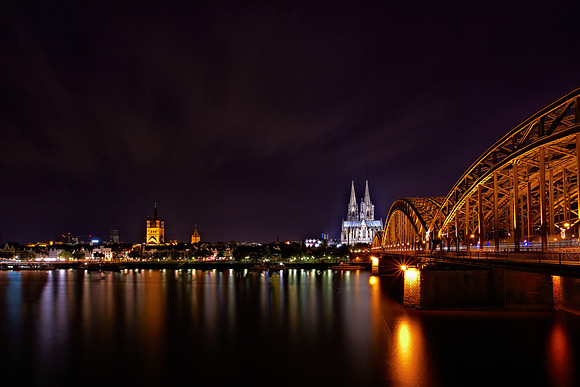 Cologne Night Skyline